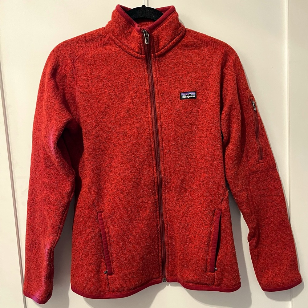 PRICE DROP! Patagonia Red Better Sweater Zip Up Jacket Size Small